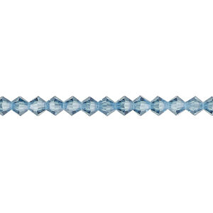 Bead 1pkg48 Malibu blue, Preciosa Czech crystal, 4mm bicone