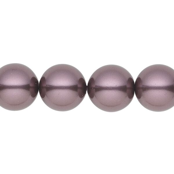 Pearl 10pk burgundy, Crystal Passions® 12mm round 5811 image number 0