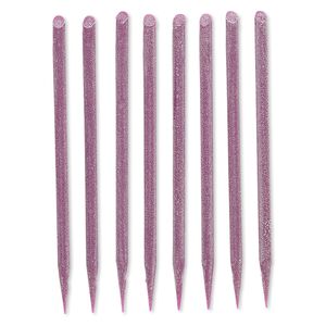 Sanding needle, abrasive and plastic, dark purple, 100 grit, 4-1/4 inches. Sold per pkg of 8.