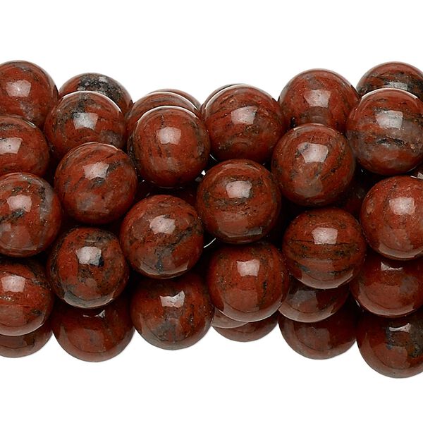 Red sesame jasper 1pkg10, round bead natural 15.5-16 inch 8mm image number 0