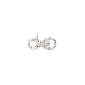 Clasp lobster claw 1pkg1 sterling silver, 11.5x6mm swivel, 1-strand