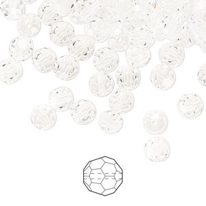 Bead 576pk crystal, Preciosa Czech crystal 5mm round