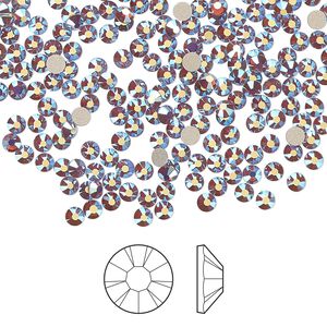 Flat back 144pk amethyst opal AB foil back, Preciosa MAXIMA Czech crystal rhinestone 2.5-2.7mm chaton rose round SS9