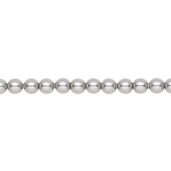 Pearl 100pk grey, Crystal Passions® 4mm round 5810 image number 0