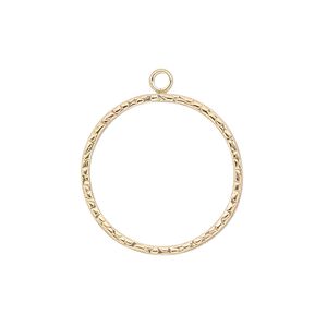 Ring, 14Kt gold-filled, 2.5mm textured with closed loop, size 9. Sold individually.