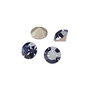 Chaton 144pk tanzanite foil back, Preciosa MAXIMA Czech crystal rhinestone 8.16-8.41mm 15-cut faceted round SS39