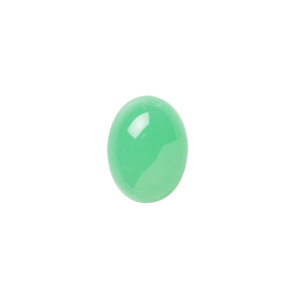 Cabochon, chrysoprase (natural), 16x12mm calibrated oval, B grade, Mohs hardness 6-1/2 to 7. Sold individually. image number 0