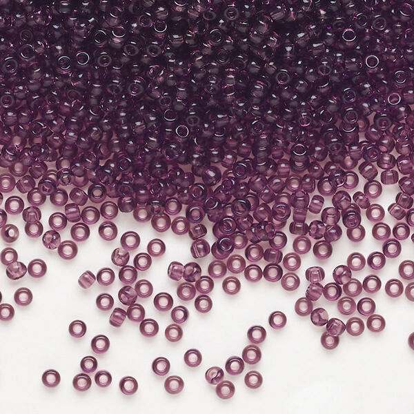 Seed bead, Preciosa Ornela Czech glass, pkg/500g, #11 rocaille, transparent amethyst, (20060). image number 0