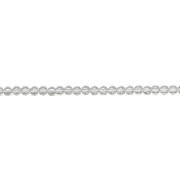 Bead, quartz crystal (natural), 2mm round, B grade, Mohs hardness 7. Sold per 15-1/2" to 16" strand. image number 0