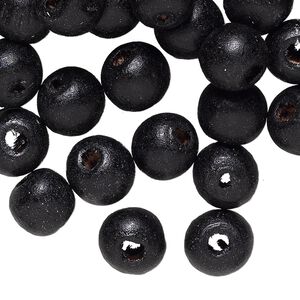 Bead, painted sugar maple (coated), glossy black, 10x8mm hand-cut rondelle. Sold per pkg of 450-500.