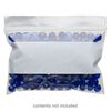 Bag, Tite-Lip™, plastic, clear and white, 3x2-inch side zip with block. Sold per pkg of 1,000. image number 0