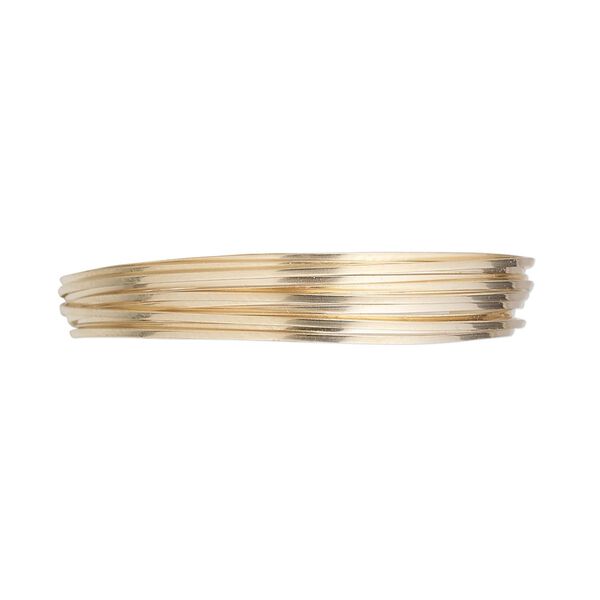 Wire, 12Kt gold-filled, half-hard, half-round, 21 gauge. Sold per pkg of 5 feet. image number 0