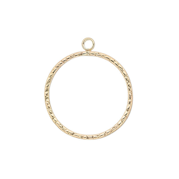 Ring, 14Kt gold-filled, 2.5mm textured with closed loop, size 9. Sold individually. image number 0