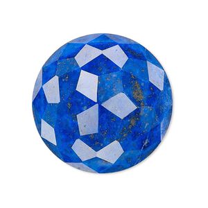 Lapis lazuli 1pkg1, calibrated cube-cut round cab natural 30mm