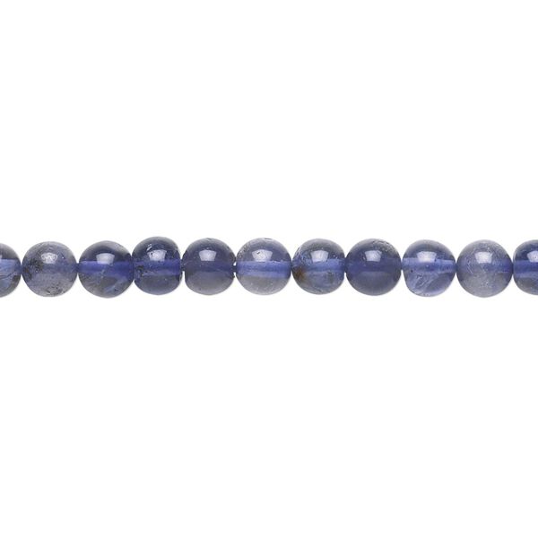 Iolite 1pkg1, hand-cut round bead 15.5-16 inch 5mm image number 0