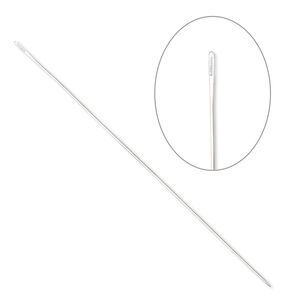Needle, steel, #12 economy with 0.49mm eye width, 2 inches. Sold per pkg of 25.