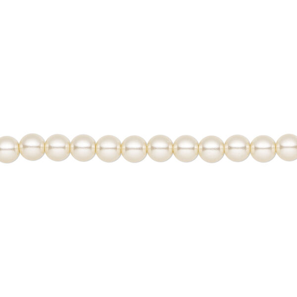 Pearl 600pk creamrose, Preciosa Czech crystal 4mm round image number 0