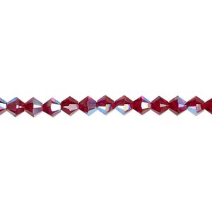 Bead 1440pk Siam shimmer, Swarovski® 4mm XILION bicone 5328