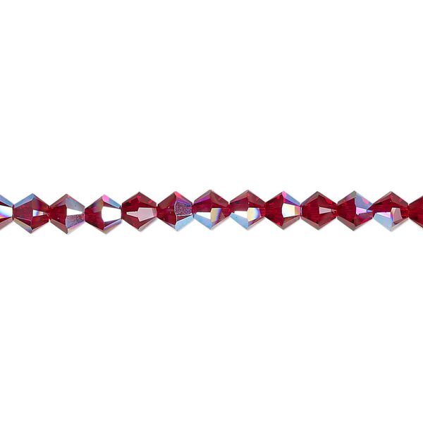 Bead 1440pk Siam shimmer, Swarovski® 4mm XILION bicone 5328 image number 0