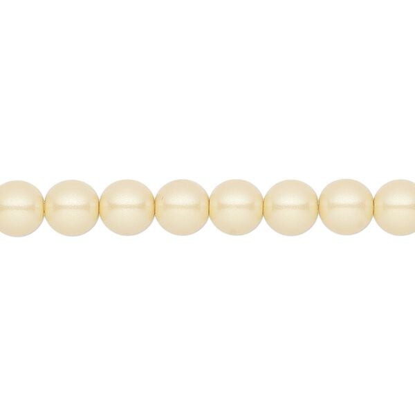 Pearl 25pk pearlescent yellow, Preciosa Czech crystal 6mm round image number 0