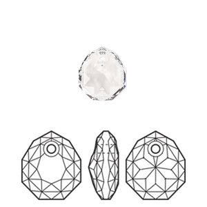Drop 48pk crystal, Swarovski® 11.5x10mm pendant majestic 6436