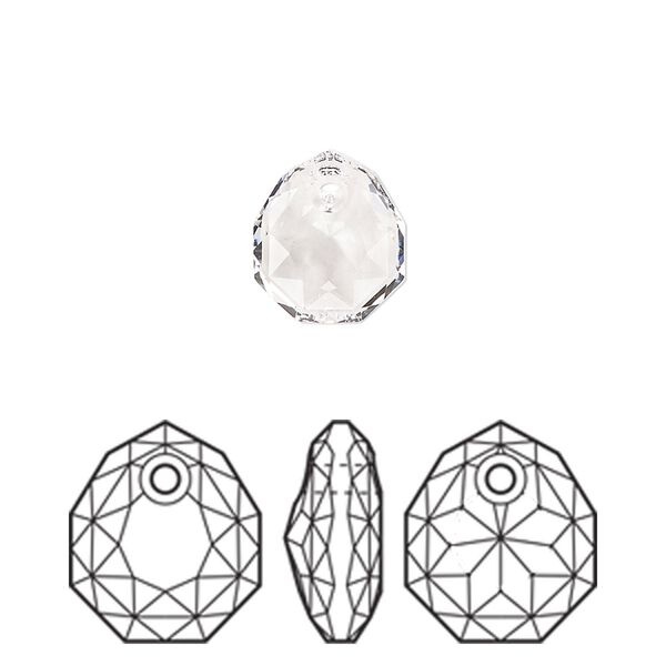 Drop 48pk crystal, Swarovski® 11.5x10mm pendant majestic 6436 image number 0
