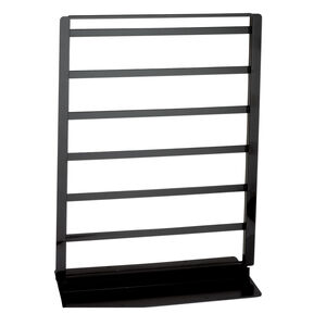 Display, earring and chain, acrylic, black, 14-1/2 x 10-3/4 x 4-1/2 inches. Sold per pkg of 3.