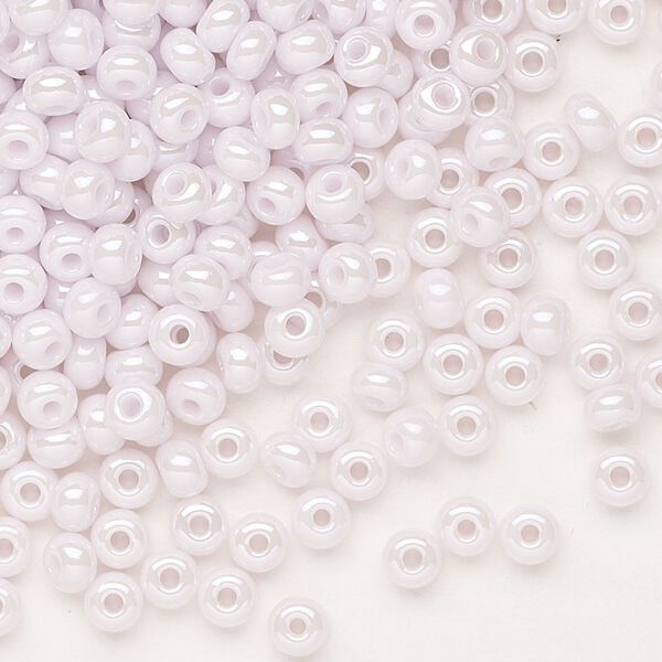 Seed bead, Preciosa Ornela Czech glass, pkg/50g, #6 rocaille, opaque luster pink, (78420). image number 0