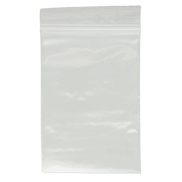 Bag, Tite-Lip™, anti-tarnish plastic, transparent clear, 2x3-inch top zip. Sold per pkg of 1,000. image number 1