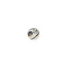 Bead, resin, black / white / dark yellow, 8mm round. Sold per 15-1/2" to 16" strand. image number 1