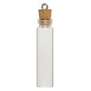 Component, glass / cork / nickel-finished steel, clear, 45x11mm bottle with stopper and screw eye. Sold per pkg of 10. image number 1