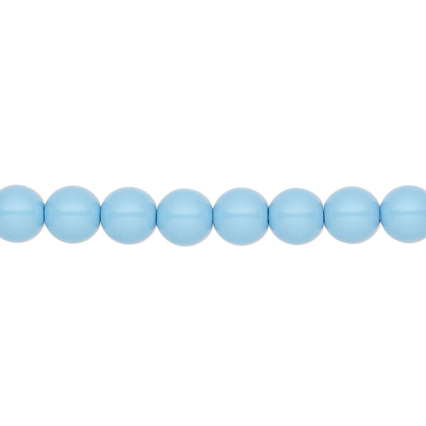 Pearl 25pk aqua blue, Preciosa Czech crystal 6mm round image number 0