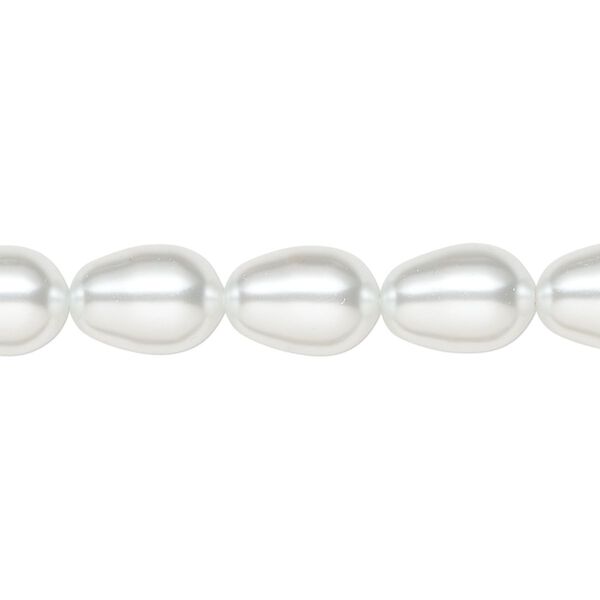 Pearl 10pk moonlight, Crystal Passions® 11x8mm pear 5821 image number 0
