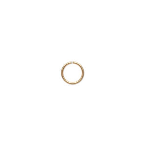 Jump ring, 14Kt gold-filled, 7mm round, 5.5mm inside diameter, 20 gauge. Sold per pkg of 20.
