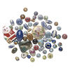 Bead mix, porcelain, mixed colors, 7mm-51x42mm hand-painted mixed shapes with decal. Sold per 1/4 pound pkg, approximately 25-70 beads. image number 2