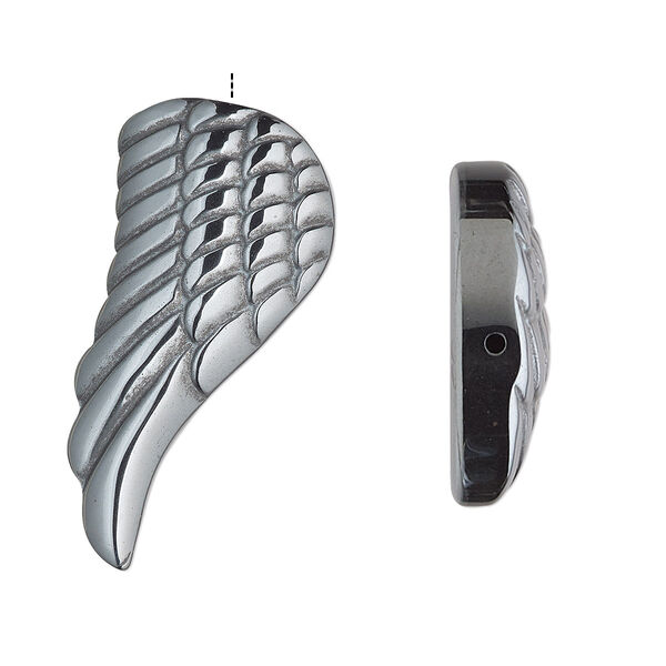Hemalyke™ 1pkg1, half-drilled 1-sided wing focal 47x23mm image number 0