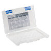 Organizer, Dot Box™, plastic, clear and blue, 11 x 7-1/2 x 1-1/2 inches. Sold individually. image number 1