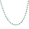 Necklace, green onyx (dyed) and gold-finished sterling silver, 3.5-4mm hand-cut faceted rondelle, 18 inches with S-hook clasp. Sold individually. image number 0