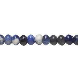 Sodalite 1pkg1, rondelle bead natural 15.5-16 inch 6x4mm