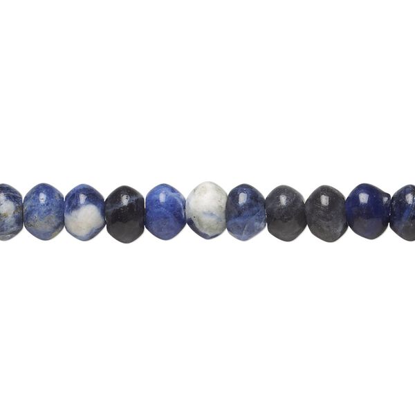 Sodalite 1pkg1, rondelle bead natural 15.5-16 inch 6x4mm image number 0