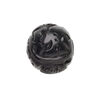 Jet 1pkg1, hand-carved round bead natural 20mm image number 0