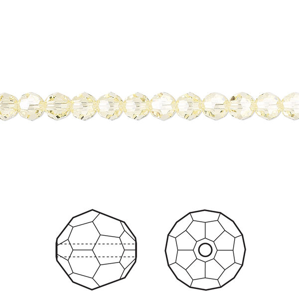 Bead 12pk jonquil, Crystal Passions® 4mm round 5000 image number 0
