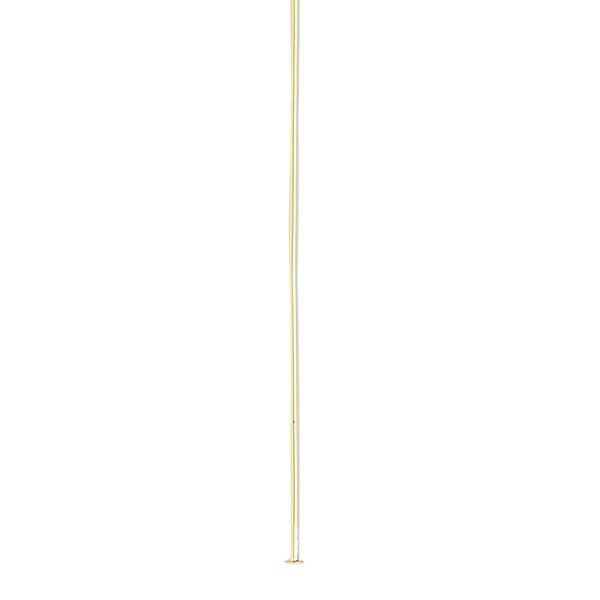 Head pin, gold-plated brass, 2 inches, 24 gauge. Sold per pkg of 1,000. image number 0