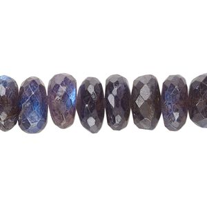 Labradorite 1pkg1, hand-cut faceted rondelle bead 14 inch 11x6mm-13x8mm