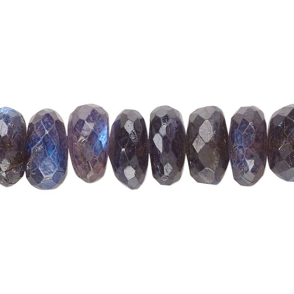 Labradorite 1pkg1, hand-cut faceted rondelle bead 14 inch 11x6mm-13x8mm image number 0
