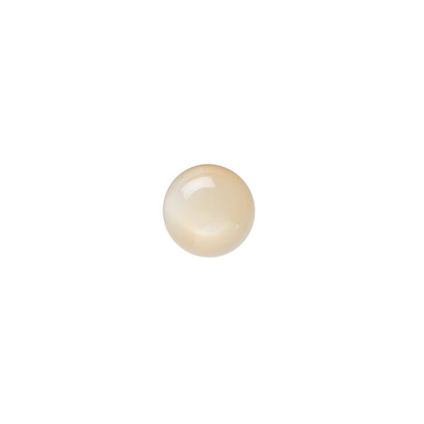 Cabochon, peach moonstone (natural), light to dark, 8mm hand-cut calibrated round, B grade, Mohs hardness 6 to 6-1/2. Sold per pkg of 10. image number 0