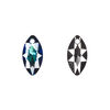 Drop 1pkg36 crystal Bermuda blue P coating, Swarovski&reg;, 16mm pendant marquise 6437 image number 0