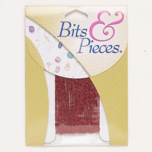 Lamé 1pkg1, round cord 5 yard metallic red 1mm