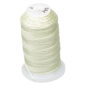 Thread, Purely Silk™, light green, size F. Sold per 140-yard spool.