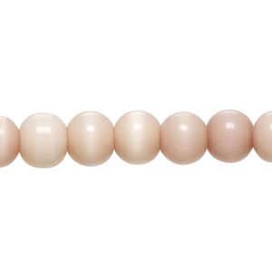 Bead, cat's eye glass (fiber optic glass), blush, 8x6mm-10x8mm rondelle. Sold per 14-inch strand, approximately 60 beads.